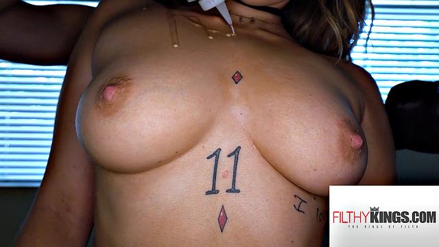 FilthyMassage - BUSTY BABE , OILED TITS And Juicy Pussy Getting Fucked Good
