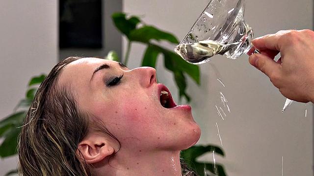 Cutie Drinks During Sex Scene