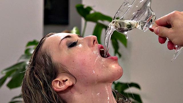 Cutie Drinks During Sex Scene