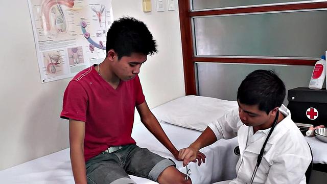 Enema Asia twink stuffed anally at doctor in infirmary