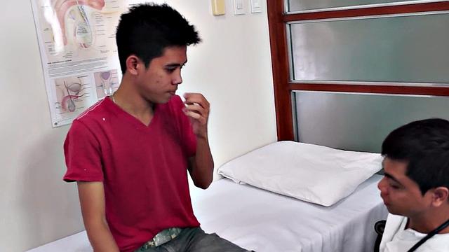 Enema Asia twink stuffed anally at doctor in infirmary