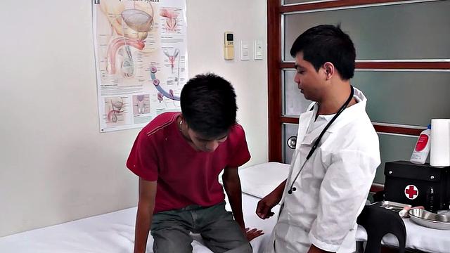 Enema Asia twink stuffed anally at doctor in infirmary