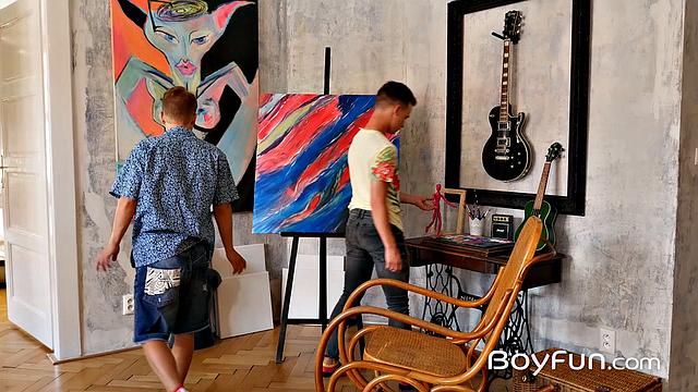 Richard Hicks and Jacob Dolce lock lips and share a slow, intense gay hookup