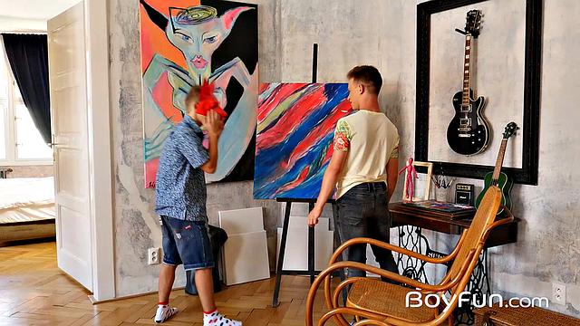Richard Hicks and Jacob Dolce lock lips and share a slow, intense gay hookup