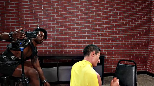 Cosplay IR stud fucked in food sex session by Black