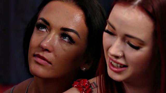 Teasing sluts share big dick between each other