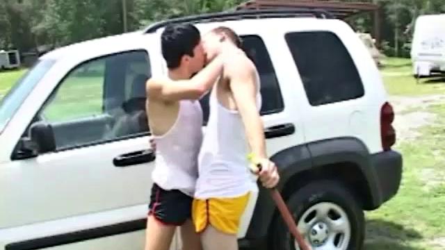 Kenny Kash and Roger Rodriguez hook up after class. Roger's dick needs servicing and Kenny knows just how to satisfy. The action continues when Roger takes Kenny's hard cock for a ride.