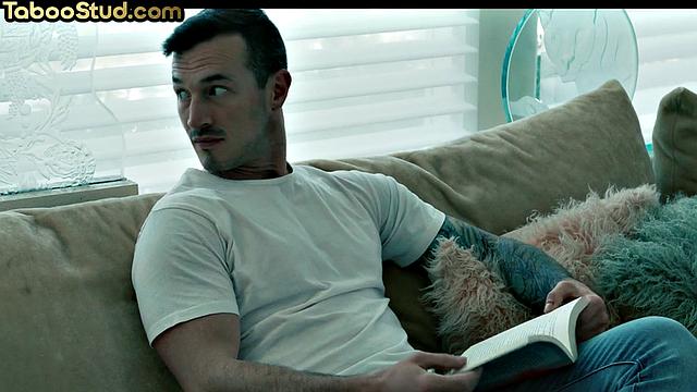 Gay stepbrother barebacks twink till cumshot on ass