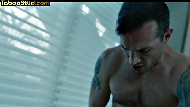 Gay stepbrother barebacks twink till cumshot on ass