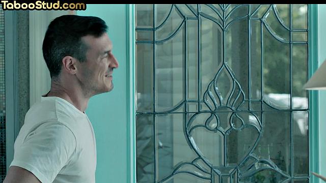 Gay stepbrother barebacks twink till cumshot on ass