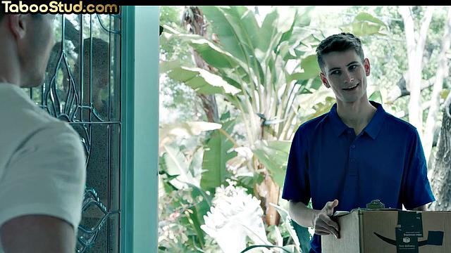 Gay stepbrother barebacks twink till cumshot on ass