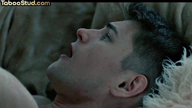 Gay stepbrother barebacks twink till cumshot on ass