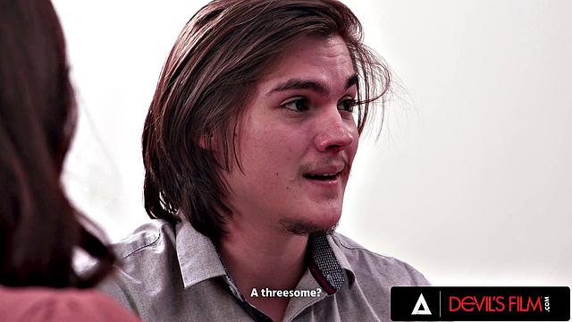 DEVILS FILM - Naughty Teacher Sarah Fucks With Two Horny Students Including Sophia Burns