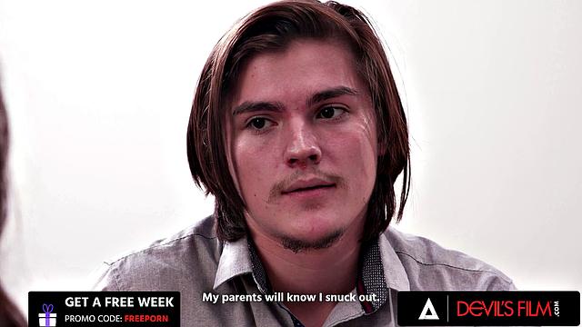 DEVILS FILM - Naughty Teacher Sarah Fucks With Two Horny Students Including Sophia Burns