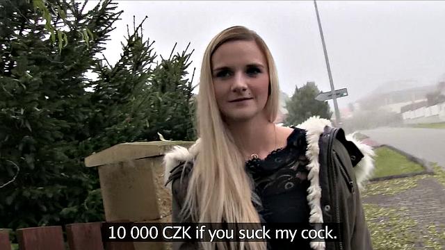 Tight pussy gets fucked in a car