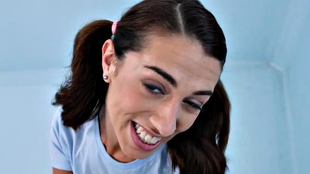 Sinful tiny 21yo nympho gets IR pussybanged by guests