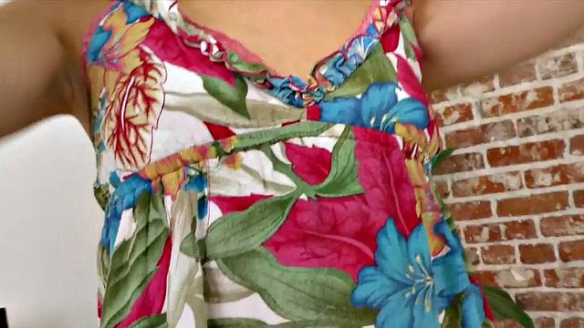 Skinny 21yo GF jerks cock in closeup POV and talks dirty