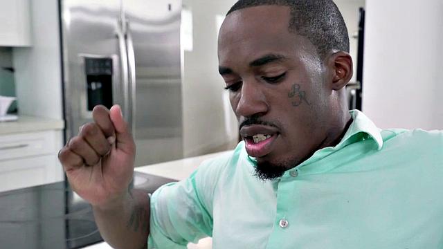 Petite stepsister with tattoos gets down and dirty in kinky threesome with ebony and petite guys