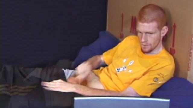 In this solo scene, young Tristian beats off in the bathroom to porn on a laptop, releasing all over mirror and counter top.