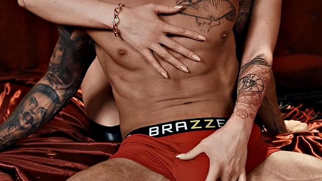 Squirting ink in lingerie babe banged after pussylicking