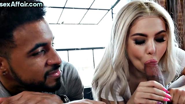 Busty bisexual babe pussylicked and fucked in 3some