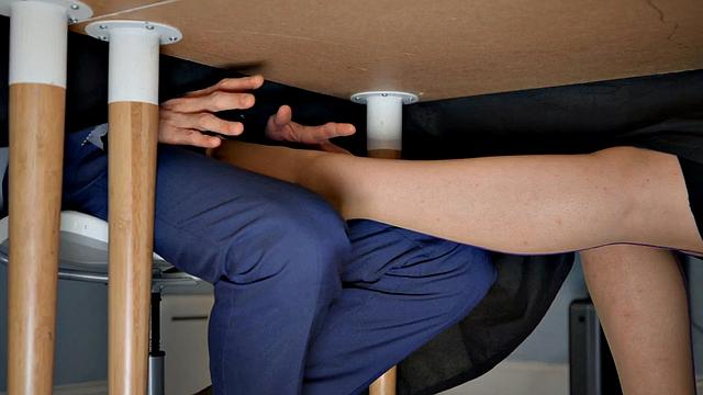 Inked ginger secretary deepthroat