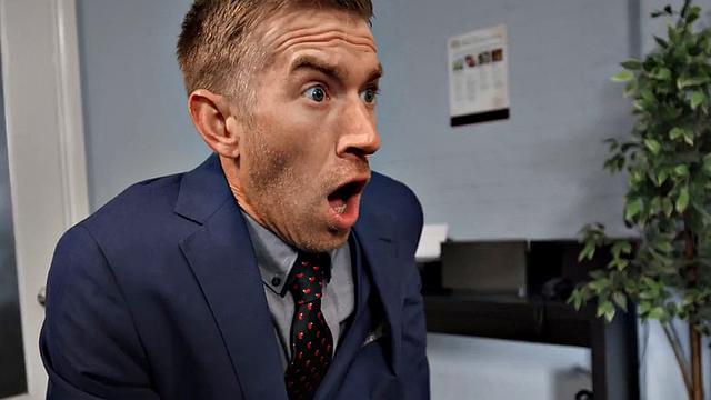 Inked ginger secretary deepthroat