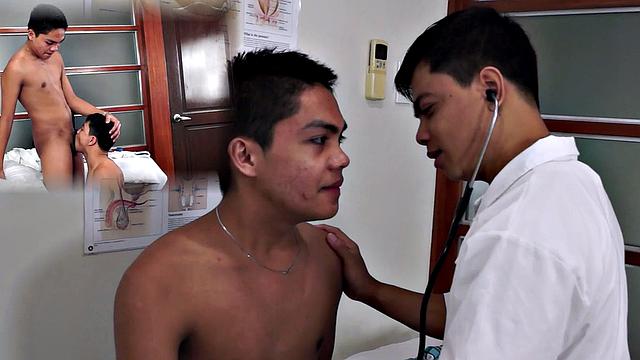 Enema Asian patient with gaping asshole in doctors infirmary