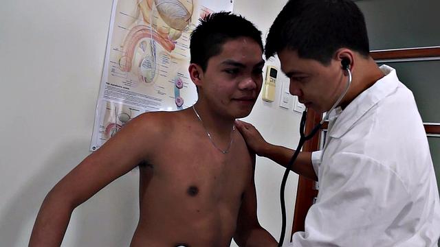 Enema Asian patient with gaping asshole in doctors infirmary