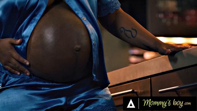 MOMMY'S BOY - Hot Pregnant Girl Gets Fucked Hard During Midnight Snack