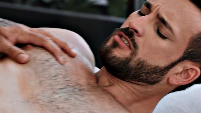 Straight guy pounded by wild dick in tight anal