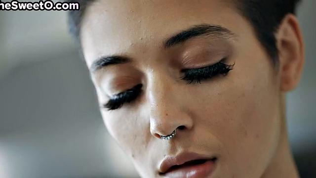 Slow food foreplay with wife