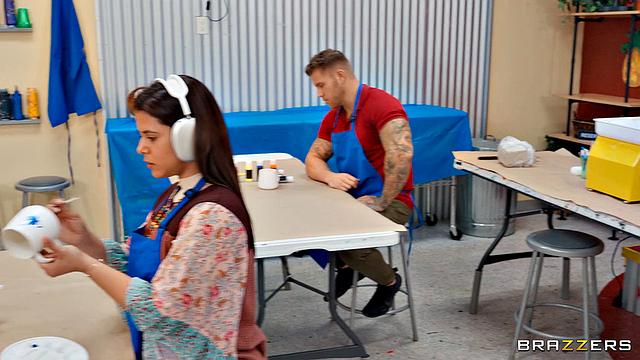 Ceramics Slut Sneaks A Fuck With Best Boyfriend Ever