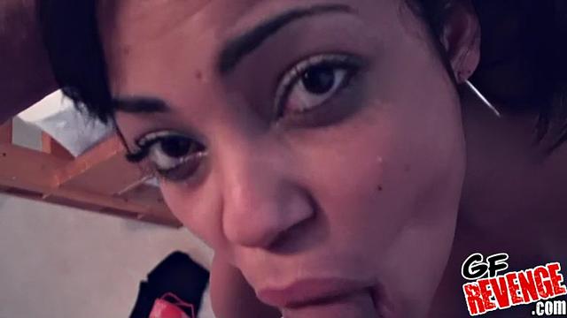 Enjoy a steamy POV shower with a bald brunette getting her pussy pounded and her tits jizzed in ecstasy