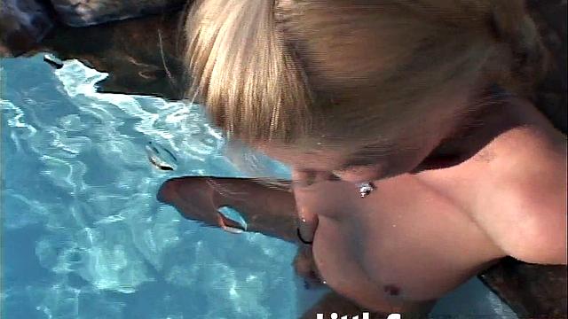 Horny blonde teen fingering herself after strip