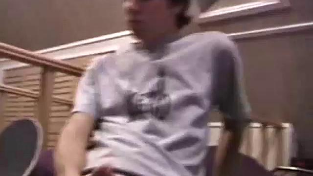 In this jerk off scene, Dan and Jayden get naked and stroke over a glass table. The camera is positioned underneath the glass, capturing jacking action and cum that shoots from their pulsating cocks.