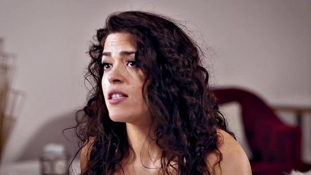 Lez medium boobed babes enjoy rimming n strapon fucking