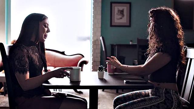 Lez medium boobed babes enjoy rimming n strapon fucking