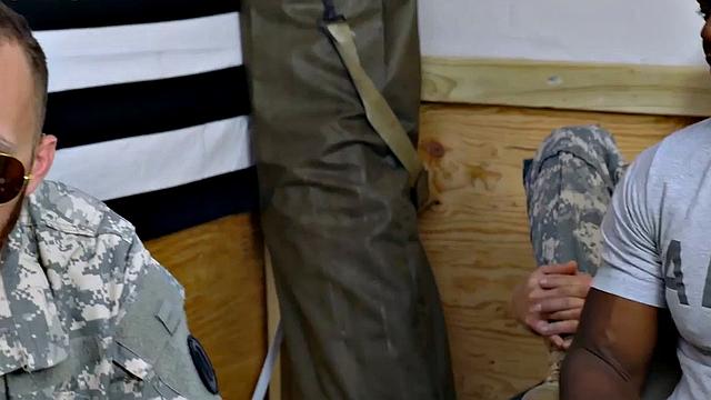 Army gay dude in group sex with nasty stud fuckers