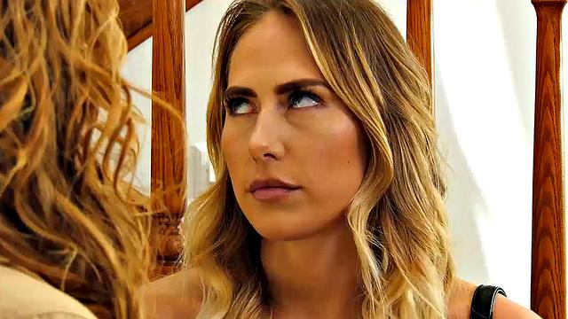 Step Mom Seduces Daughter And Gives Hot Lesbian Pointers In Bed