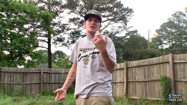 Rough Straight Jock Lex Busts a Nutt Outside - Lex Lane