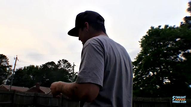 Rough Straight Jock Lex Busts a Nutt Outside - Lex Lane
