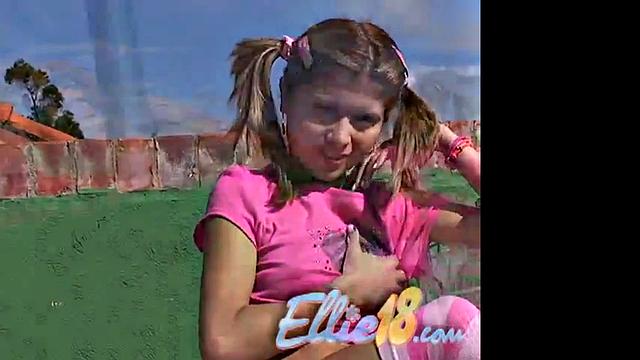 Ellie 18 goes wild with a hard cock and a juicy pussy