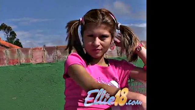 Ellie 18 goes wild with a hard cock and a juicy pussy