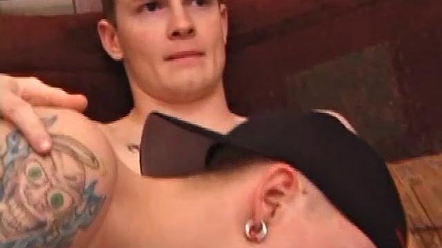 two curious straight guys explore gay sex together