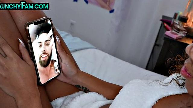 Bubblebutt black stepsis with pussy drilled