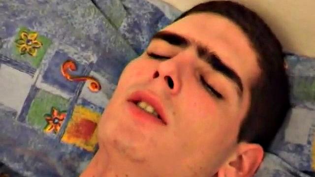 Retro petite stud gets asshole stretched