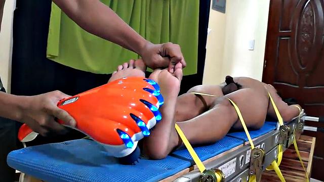 Gilbert Strapped Down and Tickled