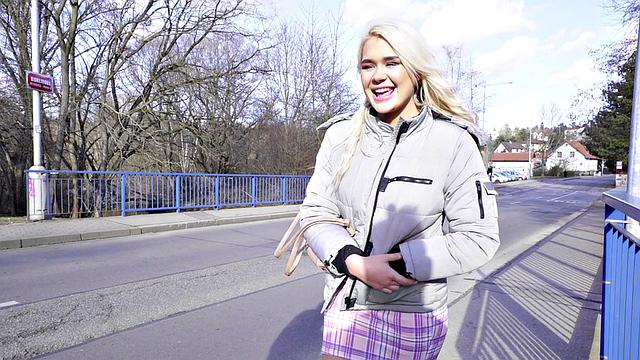 British tourist goes wild on Czech dick in public thong frenzy