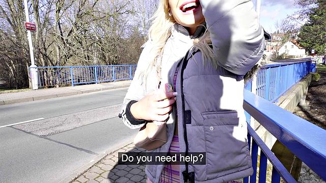 British tourist goes wild on Czech dick in public thong frenzy